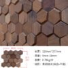 Mosaïque de bois de noyer noir massif, mur de fond TV, mur hexagonal en bois, décoration tridimensionnelle - BEJUSTSIMPLE