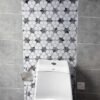 Dosseret en mosaïque de marbre blanc et gris, simple et luxueux - BEJUSTSIMPLE