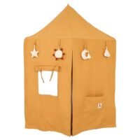 Canvas Triangle Play Tent with Windows - Stylish & Fun