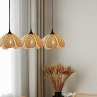 Simple Rattan Pendant Light for Stylish Living Rooms