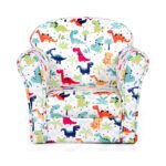 Costzon Kids Sofa with Pattern, Toddler Furniture w/Sturdy Wood Construction for Boys & Girls, Armrest Couch for Preschool Children, Lightweight Sofa Chair, Dinosaur chinaatoday