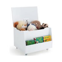 Coffre à jouets en bois pour enfants Honey Joy, grand coffre de rangement 3 en 1 avec étagère, couvercle rabattable, charnière de sécurité et poignée découpée, banc de rangement pour jouets pour tout-petits avec roulettes, pour chambre d'enfant, salle de jeux, blanc chinaatoday