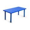 Costzon 47 x 23.5 Inch Rectangular Kids Table, Children School Activity Table for Reading Drawing Dining Playing, Multifunctional Plastic Table w/Steel Pipe, Toddler Furniture for Boys & Girls (Blue) chinaatoday
