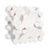 Hexagon Backsplash Marble with Gold Metal BEJUSTSIMPLE