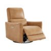 CHITA Power Recliner Chair Swivel Glider, FSC Certified Tapizado de cuero de imitación Sala de estar reclinable Sofá Silla con soporte lumbar, Cognac Brown chinaatoday