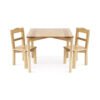 Humble Crew, ensemble de table et 2 chaises en bois massif grain miel naturel - Big Kid chinaatoday