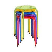 Norwood Commercial Furniture Taburetes apilables para niños y adultos, altura estándar de 17,75" Taburetes anidables portátiles para oficinas y aulas, colores surtidos, paquete de 5 chinaatoday