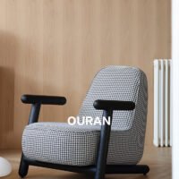 Houndstooth Armrest Chair - Italian Designer Ash Wood