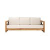 Safavieh CPT1010A Couture Curacao Sofá de teca brasileña para exteriores de 3 plazas, Natural/Blanco chinaatoday