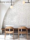 Azulejo de mosaico hexagonal Thassos blanco con aluminio dorado, estilo lujoso y ligero - BEJUSTSIMPLE