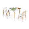 Costzon Kids Table and Chair Set, Wooden Table Furniture for Toddler Drawing Reading Arts Crafts Snack Time, Boys & Girls Gift for Playroom School Home, 3 Piece Children Activity Table Set (White) chinaatoday