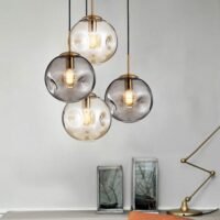 Nordic Glass Pendant Lamp - Stylish Spherical Design