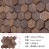 Mosaïque de bois de noyer noir massif, mur de fond TV, mur hexagonal en bois, décoration tridimensionnelle - BEJUSTSIMPLE