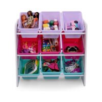 Organiseur de rangement pour jouets Humble Crew Forever avec 9 bacs de rangement, blanc/rose/violet/aqua chinaatoday