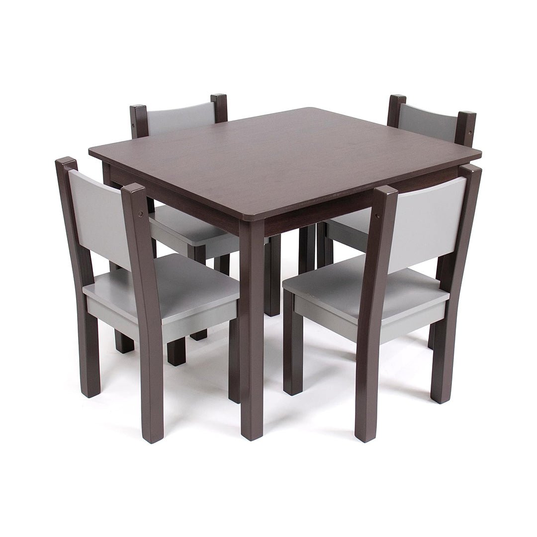67_caa39d4e-7c05-4ff4-abac-985d52abff19 Ensemble de table moderne Humble Crew, expresso/gris, 4 chaises - Pour tout-petits chinaatoday