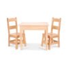 Melissa & Doug Solid Wood Table and 2 Chairs Set - Light Finish Furniture for Playroom,Blonde chinaatoday