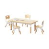 Ensemble table et 4 chaises pour enfants, table et chaises réglables en hauteur, bureau graffiti, pieds antidérapants, capacité maximale de 136 kg, table multi-activités pour enfants de 2 à 8 ans chinaatoday
