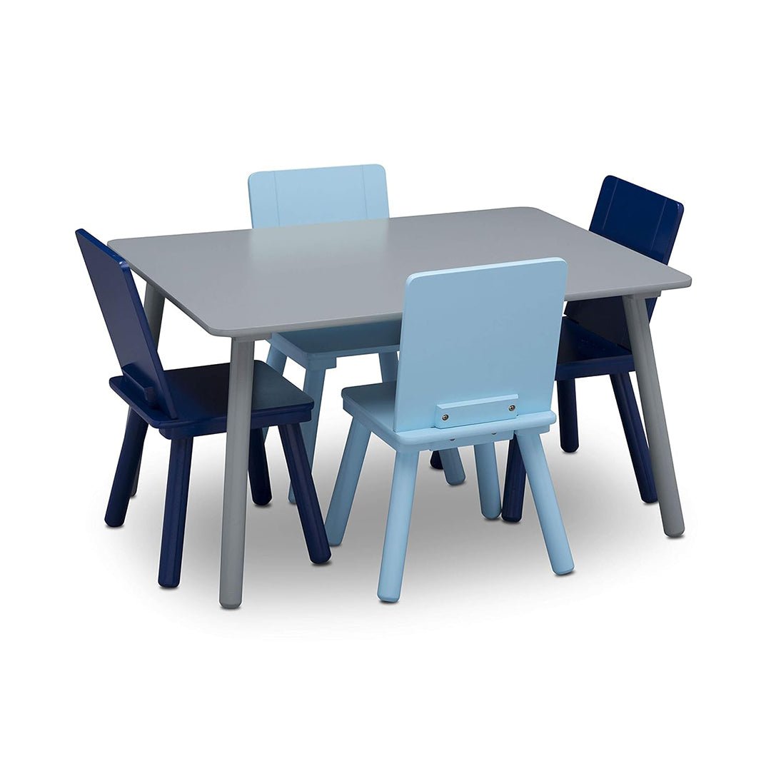 7_24c815c6-e1cc-4ab4-9f2a-a19674827544 Kids Table and Chair Set (4 Chairs Included), Grey/Blue chinaatoday