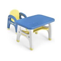 Juego de mesa y silla Costzon para niños con juguetes Montessori, mesa de actividades con estante, bloques de construcción, linda silla con forma de dinosaurio, fácil de limpiar, para preescolar, jardín de infantes y niños pequeños. chinaatoday