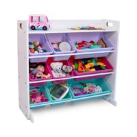 Humble Crew, organiseur de jouets Forever blanc/rose/violet/aqua avec étagère et 9 bacs de rangement chinaatoday