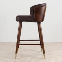 Topness Nordic Bar Stool - Modern Solid Wood High Chair