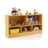 HONEY JOY Organiseur de rangement pour jouets pour enfants, étagère de rangement à 5 sections pour garderie d'âge préscolaire, étagère de présentation en bois ouverte à 2 niveaux pour enfants pour salle de classe, salle de jeux et crèche, jardin d'enfants (bois) chinaatoday