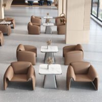 Ensemble table et chaises de réception modernes et luxueuses