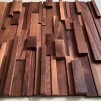 Black walnut log solid wood wood 3d mosaic wood strip wood strip TV background wall wall decoration material - BEJUSTSIMPLE
