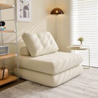 Nordic Tofu Block Mochi Fabric Sofa - Detachable & Washable