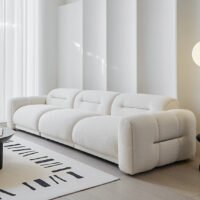 Murray Cream Sofa: French Retro Style for Small Spaces