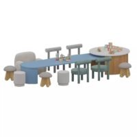 Creative Solid Wood Kids Study Table Set