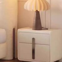 Nordic Cream Bedside Table: Stylish & Functional Design
