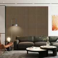 Wood Slat Panels 280x14.5cm- 3D Wall Paneling (Set of 6) - BEJUSTSIMPLE